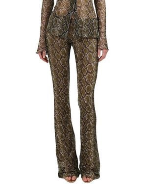 Nocturne Snake Print Low Rise Flare Pants - Multicolor