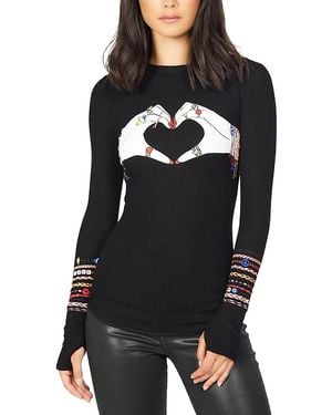 Lauren Moshi Mckinley Friendship Love Top - Black