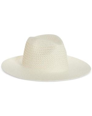 Hat Attack Luxe Vented Packable Paper Straw Hat - White