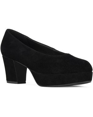 Jeffrey Campbell Suede & Leather Platform Pumps - Black