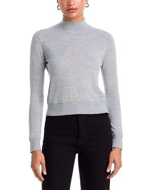 Rag & Bone Alba Merino Wool Mock Neck Sweater - Gray