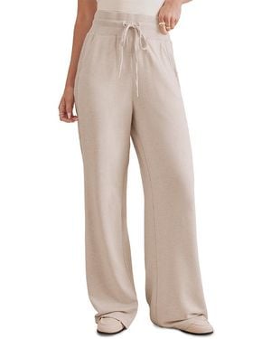 Splendid Supersoft Lace Trim Pants - Natural