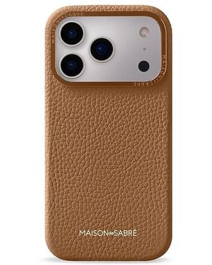Maison De Sabre Leather Phone Case (Iphone 18 Pro) - Brown