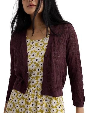 Seasalt Cornwall Sweet Day Cotton Cardigan - Purple