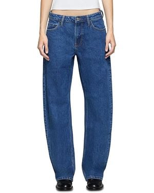 EB DENIM Alida High Rise Bowed Leg Jeans - Blue
