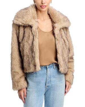 Aqua Faux Fur Coat - Blue