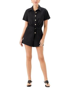 Fifteen Twenty Daliah Short Sleeve Romper - Black