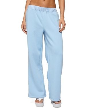 Edikted Core Stripey Wide Leg Sweatpants - Blue