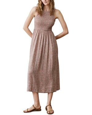 Marine Layer Darcy Smocked Maxi Dress - Brown