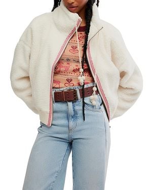 Free People Alpine Sherpa Cardigan - Blue