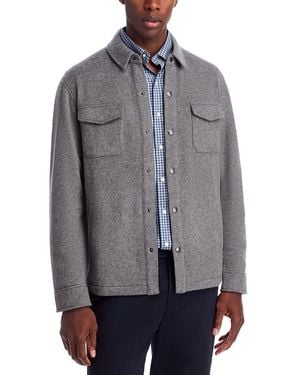 Peter Millar Crown Flex Merino Shirt Jacket - Gray