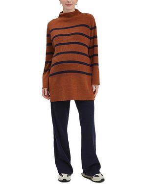 Nom Maternity Sarabeth Striped Nursing Sweater - Brown