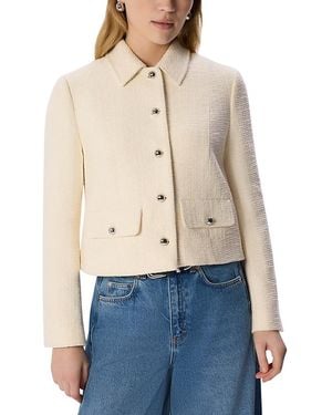 Whistles Cropped Boucle Jacket - Natural
