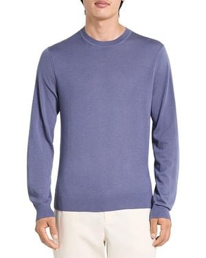 Theory Regal Merino Crewneck Sweater - Blue