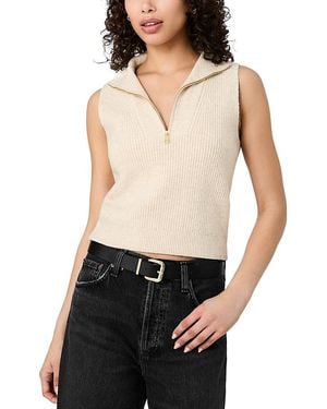 French Connection Marley Knit Half Zip Vest - Black