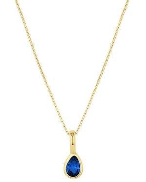 SET & STONES Teardrop Birthstone Necklace - Metallic