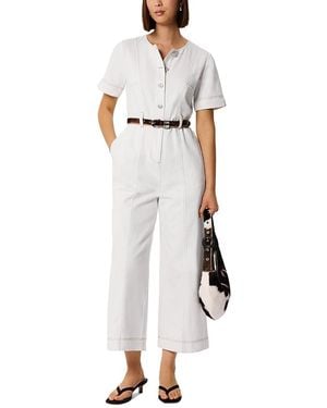 Whistles Button Front Jumpsuit - White