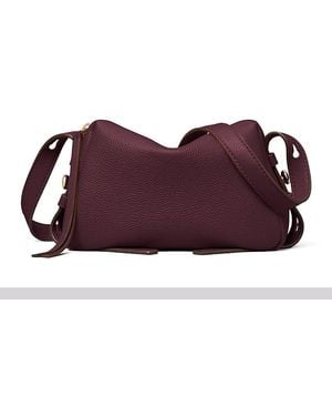 Tory Burch Romy Soft Leather Crossbody - Purple