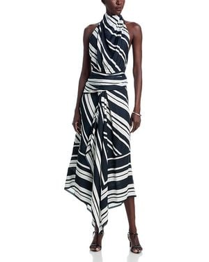 Brandon Maxwell The Marin Scarf Dress - Blue
