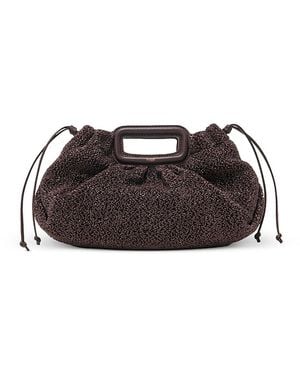 Maje Milpli Boucle Clutch - Brown