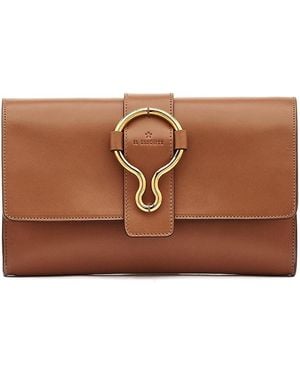 Il Bisonte Consuelo Leather Clutch - Brown