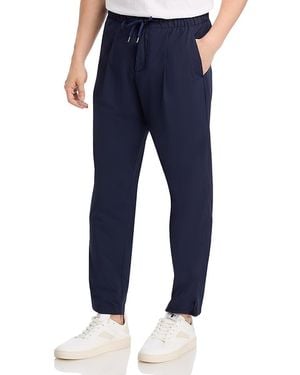 Herno Nylon Stretch Slim Fit Pleated Pants - Blue