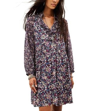 Ba&sh Kimia Babydoll Mini Dress - Purple