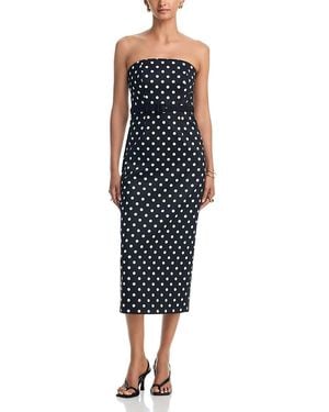 MILLY Kait Polka Dot Dress - Blue