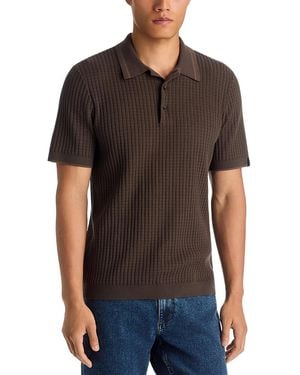 Rag & Bone Harvey Rib Polo Shirt - Black