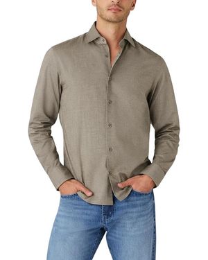 Robert Talbott Reynolds Ultra Light Weight Brushed Herringbone Shirt - Gray