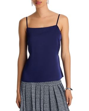 Misook X Lani Lynn Square Neck Crepe De Chine Cami - Blue