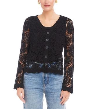 Fifteen Twenty Nelly Crochet Soft Jacket - Black