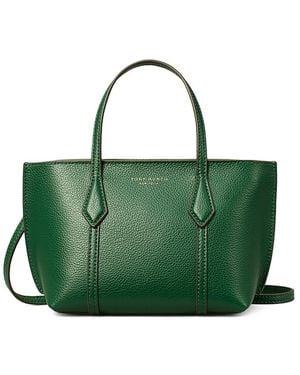 Tory Burch Perry Mini Leather Tote Bag - Green