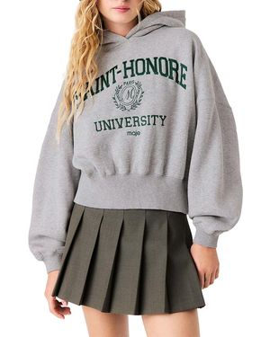 Maje Tiversity Hoodie Sweatshirt - Gray