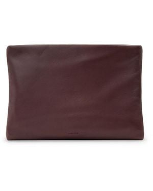 AllSaints Bettina Leather Clutch - Purple
