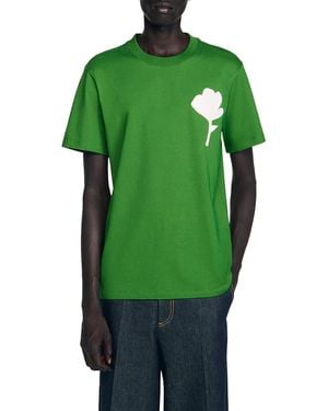 Sandro Layered Flower Tee - Green