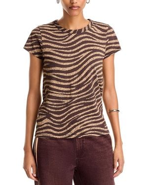 Rag & Bone Zebra Print Cotton Tee - Brown