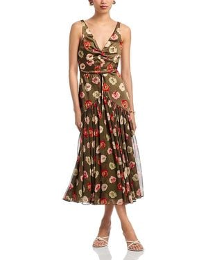 Cinq À Sept Floating Poppies Makaila Dress - Brown