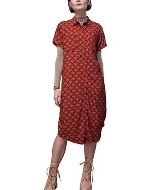 WILDFANG The Empower Shirt Dress - Red