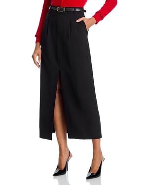 French Connection Harry Front Slit Midi Skirt - Black