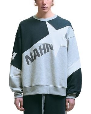 NAHMIAS Mvp Logo Star Cotton Crewneck Sweatshirt - Blue
