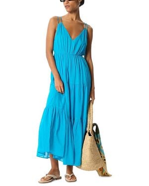Whistles V Neck Maxi Sundress - Blue