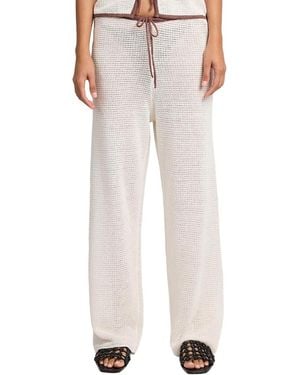 Onia Linen Knit Drawstring Pant - White