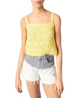 Maje Crochet Knit Top - Multicolor