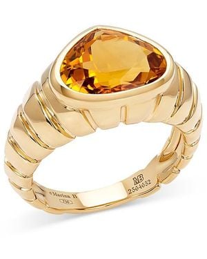 Marina B 18K Timo Citrine Pear Statement Ring - Metallic