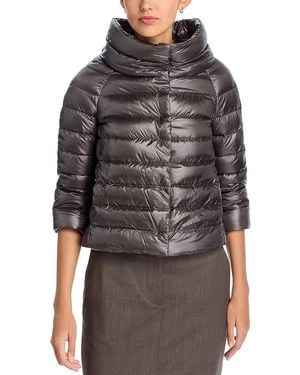 Herno Iconico Sofia Ultralight Bolero Coat - Gray