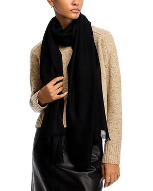 Fraas Solid Lightweight Wool Scarf - Black