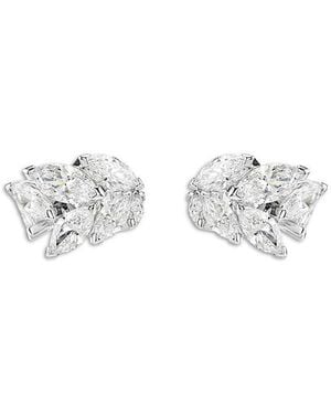 Swarovski Mesmera Stone Front To Back Earrings - White