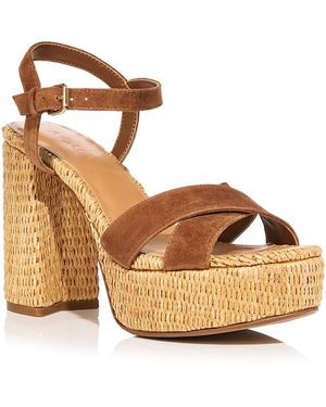 Aqua Grace Platform Sandals - Metallic