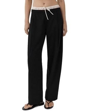 St. Agni Wool Layered Waist Balloon Pants - Black